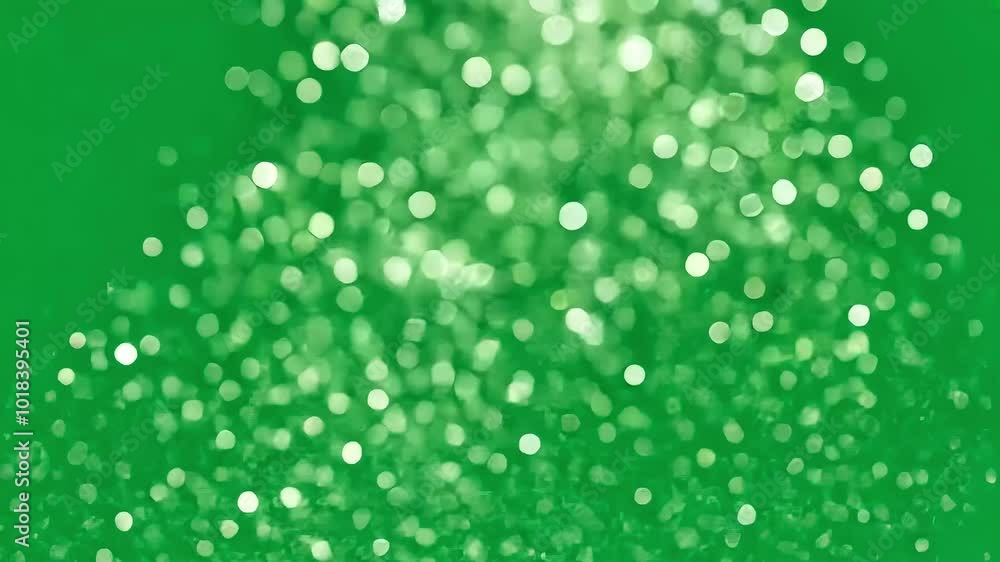 Aufkleber abstract green backdrop showcases cascading white bokeh lights, creating a mesmerizing ambiance perf