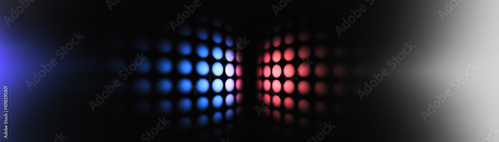 Aufkleber abstract background featuring vibrant blue and red lights complemented by circular patterns, perfect