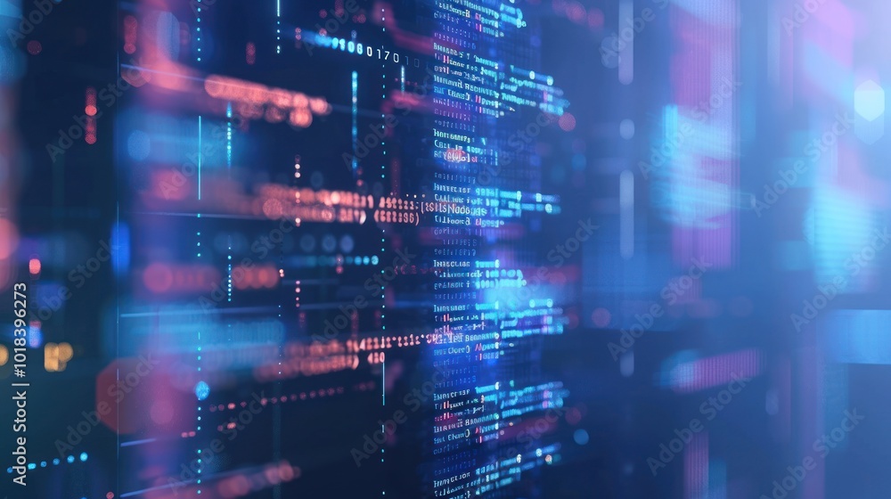 Poster abstract code background