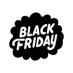 black friday sale discount sticker shopping vector illustration template design