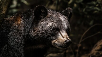 Fototapeta premium Black Bear Portrait in the Wild