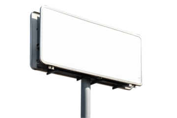 Blank billboard for advertising, white isolate background transparent background