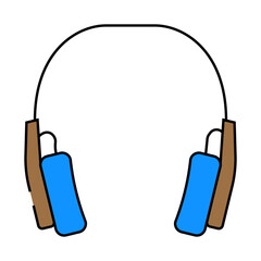 retro headphones line icon vector. retro headphones sign. isolated symbol illustration