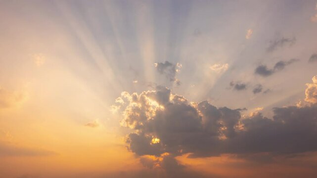 sun rays and clouds