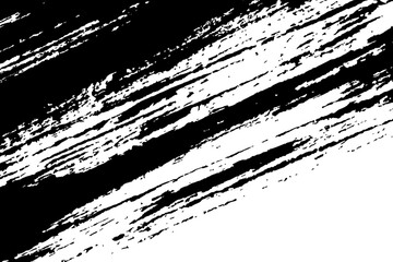 Diagonal brush stroke background. Grunge painted texture. Black and white backdrop with copy space