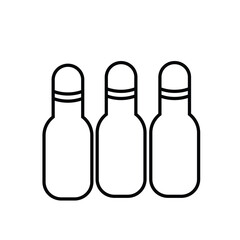 illustration vector graphic of pin bowling which is used in bowling games