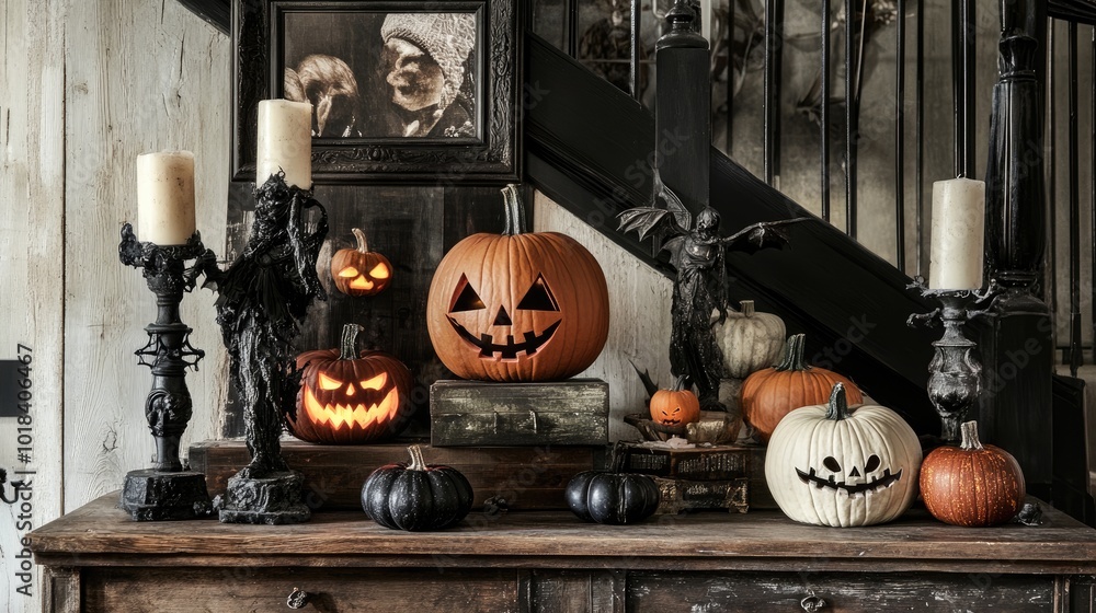 Wall mural Halloween themed home decoration