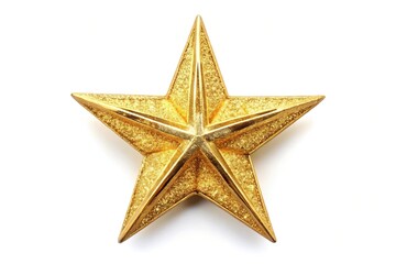 Obraz premium golden christmas star isolated on white background
