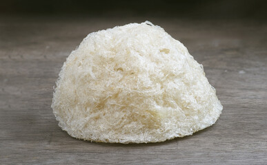 Swallow's nest or Bird’s nest isolated. Bird's nest is an expensive culinary ingredient for health. Edible bird's nest 