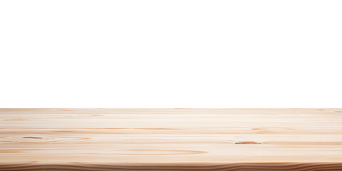 Fototapeta premium empty wooden tabletop, mock-up with transparent background