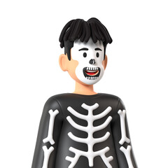 Skeleton Halloween Costume Festival 3D Avatar