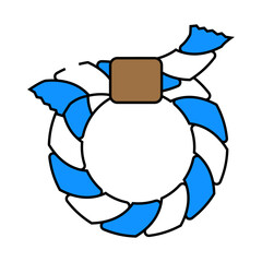 shimenawa ring shintoism line icon vector. shimenawa ring shintoism sign. isolated symbol illustration