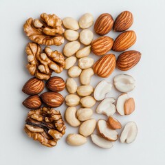 A clean arrangement of walnuts