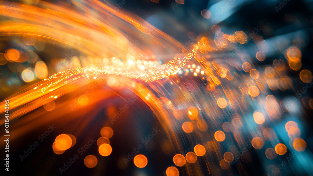 Aufkleber a mesmerizing display of swirling lights and colors in an abstract setting at night