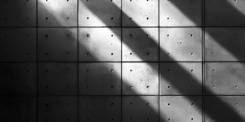 Obraz premium The gray smooth concrete wall texture background showcases a minimalistic industrial design with a polished surface in soft lighting.