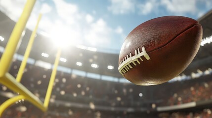 Close-Up of Football Being Kicked for Field Goal