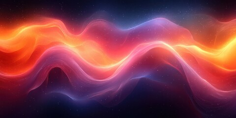 Obraz premium Abstract Cosmic Wave of Light and Stardust