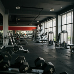 Fototapeta premium equipment in gym