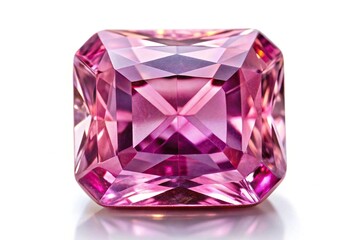 natural pink spinel crystal cutout