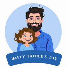 Father and son rejoice in the Father's Day holiday. The text of 