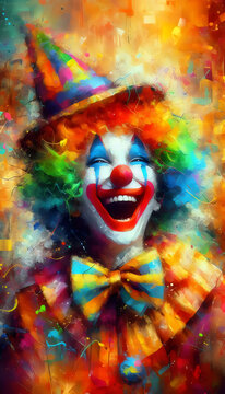 ARTE EN ACRILICO MAGISTRAL DE PAYASOS