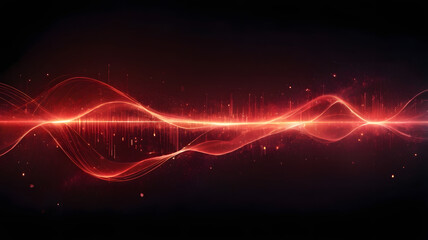 Glowing blue fractal wave pattern backdrop for abstract design

