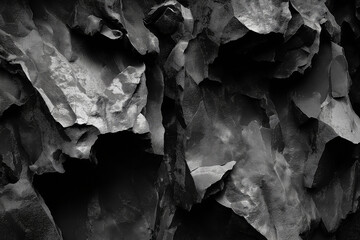 Jagged volcanic rock with sharp edges and rough texture