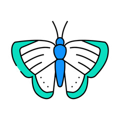 chalk hill blue spring line icon vector. chalk hill blue spring sign. isolated symbol illustration