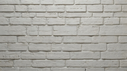 Obraz premium White textured brick wall with rough surface and subtle pattern, ideal for modern architecture and interior design