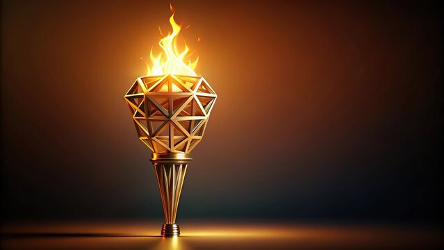 Abstract geometric torch representing unity and hope