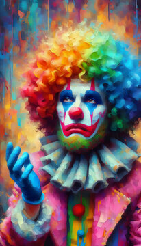 ARTE EN ACRILICO MAGISTRAL DE PAYASOS