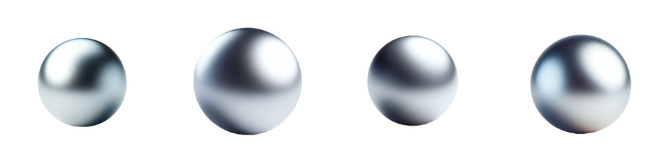 Metallic silver ball clip art