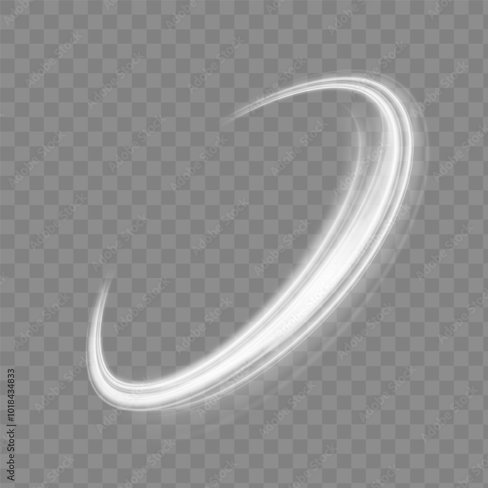 Poster light white twirl. curve light effect of white line. glowing white spiral. the effect of high-speed 