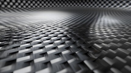 Fototapeta premium Detailed 3D Rendering of Composite Fiber Weave