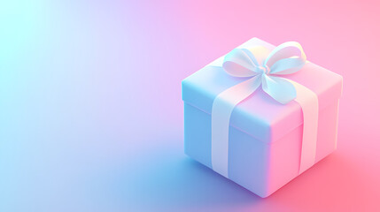 Obraz premium Elegant design of a pink and blue gradient gift box