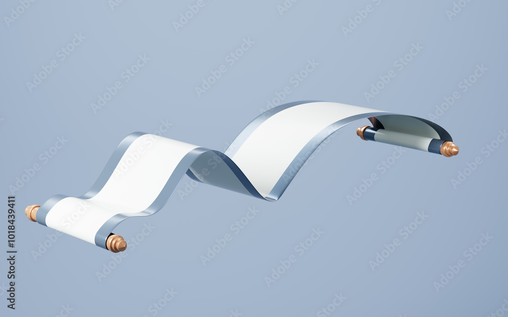 Poster chinese style empty scroll, chinese style background, chinese style element, 3d rendering.