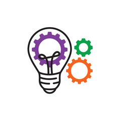 Gear and bulb icon