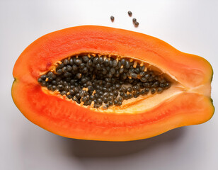 Papaya, isolated on a clean white background