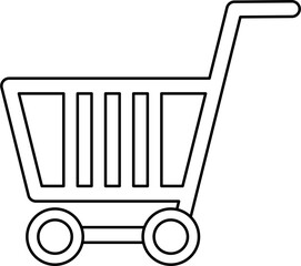 Shopping cart icon outline vector