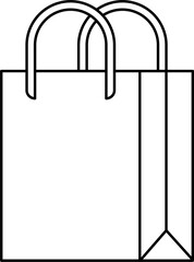 Shopping bag icon outline vector