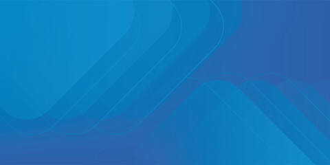 Minimal geometric background. Blue elements with fluid gradient. Dynamic shapes composition. Vector illustration