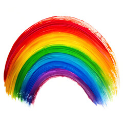 Fototapeta premium rainbow with oil paints in palette