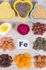 Healthy various ingredients as source natural iron, minerals and vitamins. Best food during anemia