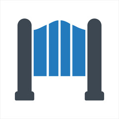 Barrier icon. Turnstile. road barrier icon