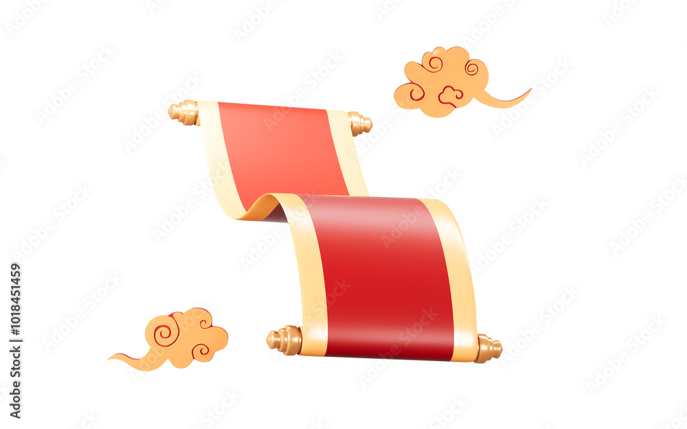 Poster empty chinese style scroll, chinese new year element, empty scroll template, happy new year, spring 
