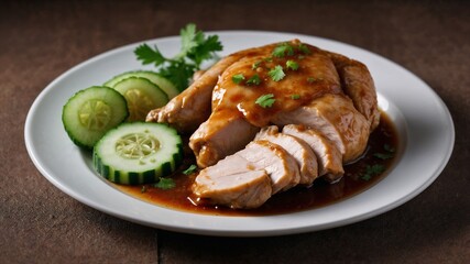 grilled chicken wings with vegetables