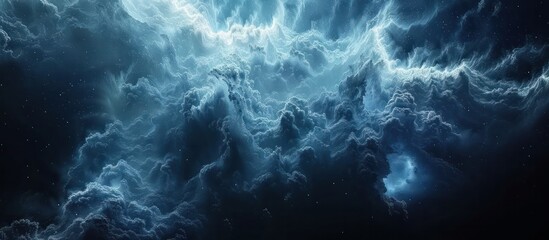 Obraz premium Dramatic Swirling Clouds of a Powerful Storm Sweeping Across the Sky Creating an Ominous Foreboding Atmospheric Scene of Intense Majestic Weather Phenomenon