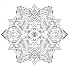 mandala coloring design art classical style 