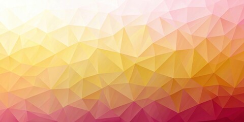 Fototapeta premium Light yellow pink gradient polygonal geometric surface, polygon, geometric,surface, abstract, gradient, light, yellow