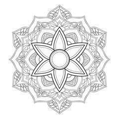 mandala coloring design art classical style 